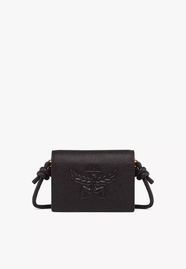 [MCM]★Himmel Embossed Logo Leather Crossbody Wallet Large Himmel Crossbody Wallet in Lauretos Cognac | MCM ®US