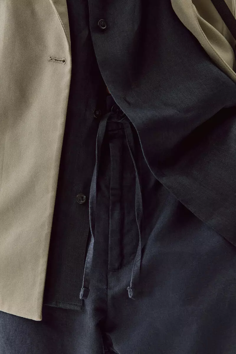 Regular Fit Linen-blend trousers