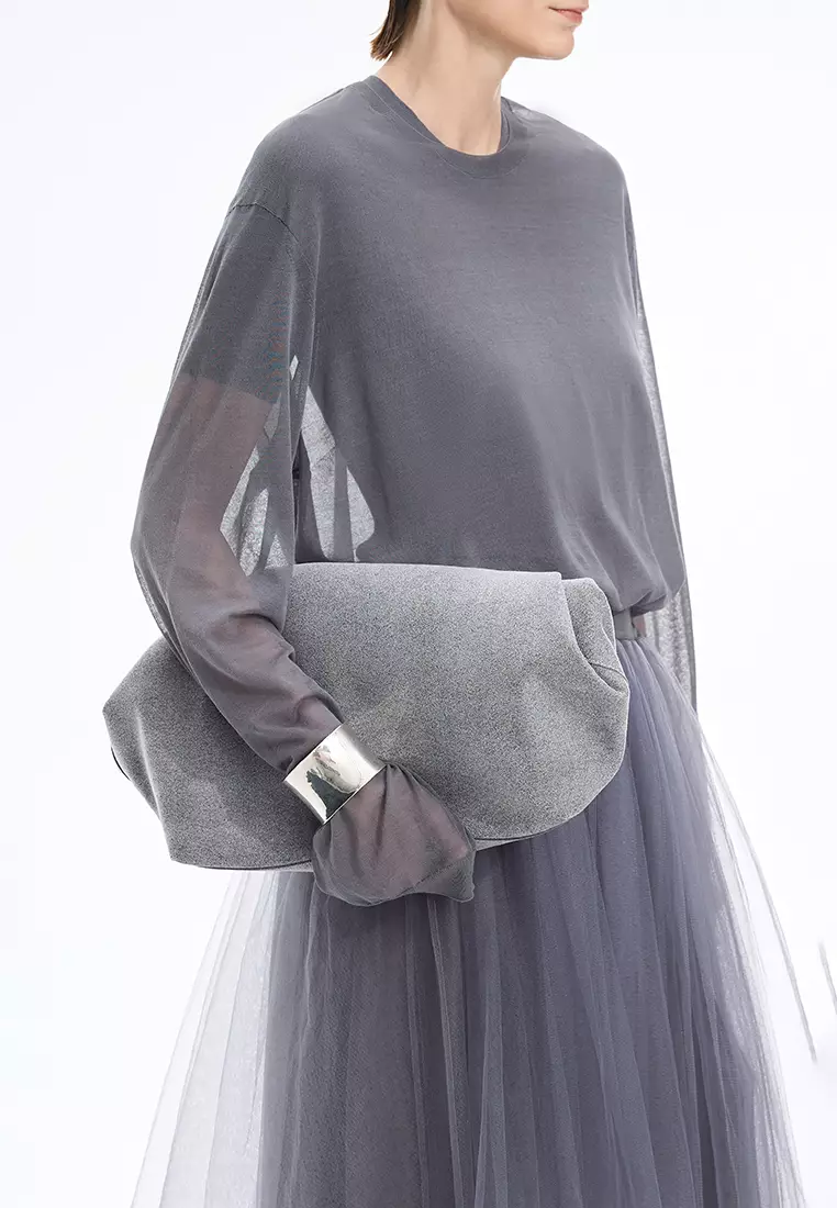 棉薄款長袖套頭針織衫