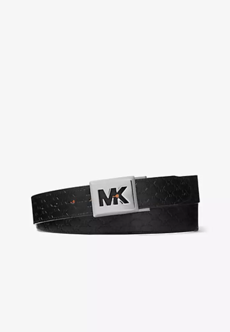 Jual Michael Kors MIchael Kors Reversible Logo Embossed Belt Black