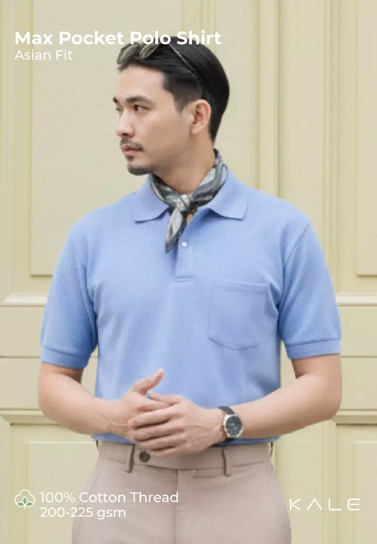 Kale MAX POCKET BLUE / Kaos Polo Pria / Kaos Pria / Kaos kerah / Polo Shirt Slim Fit