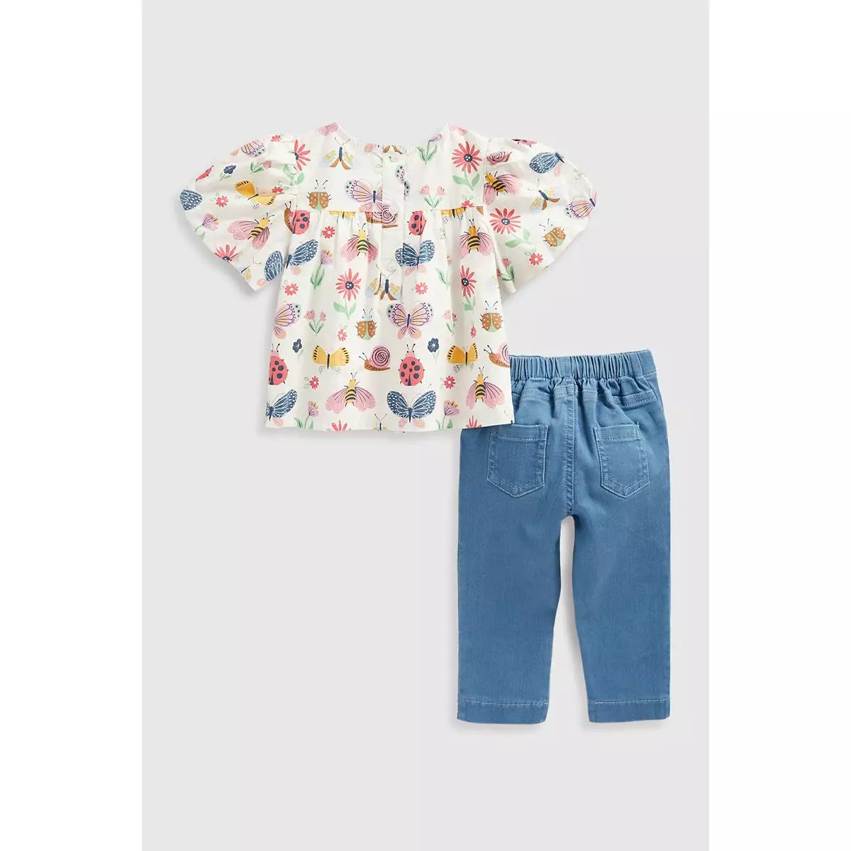 Mothercare Blouse and Jeggings Set - Set Baju Bayi Perempuan (Putih)