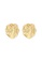 A-Excellence gold Golden Texture Stud Earrings FEB4AAC3E45366GS_1