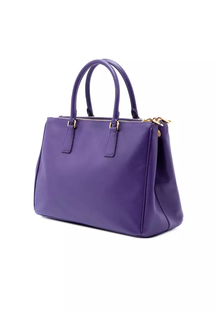 Pre-Loved Prada Medium Saffiano Lux Galleria Double Zip Satchel