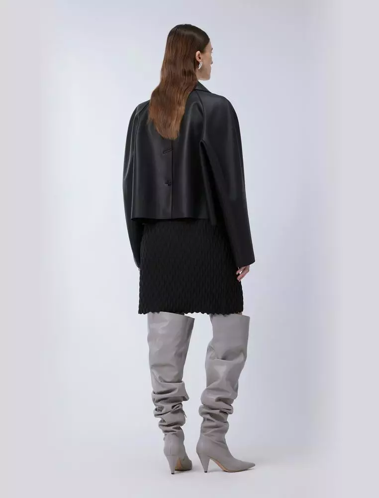 Pleated Midi Waist Skirt