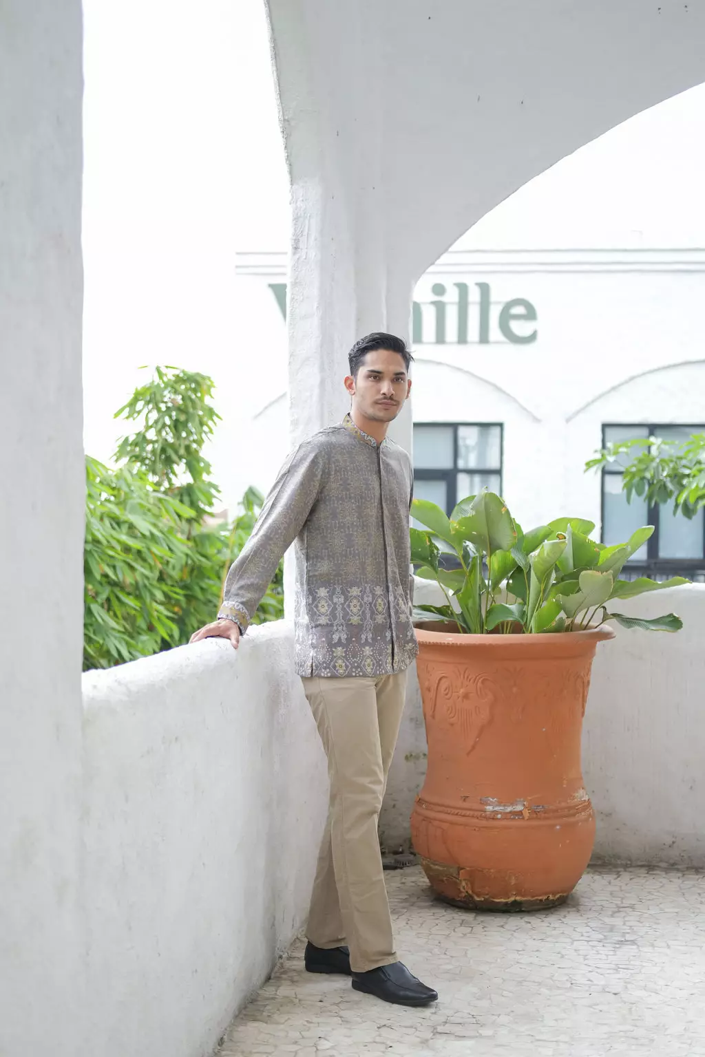 Mahalaya Silver Koko Pria  Lengan Panjang Regular Fit Furing