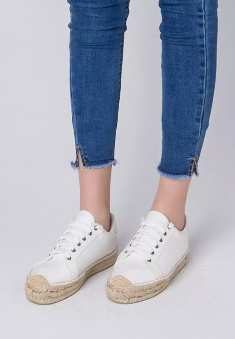 Platform Lace Up Canvas Espadrilles HB010