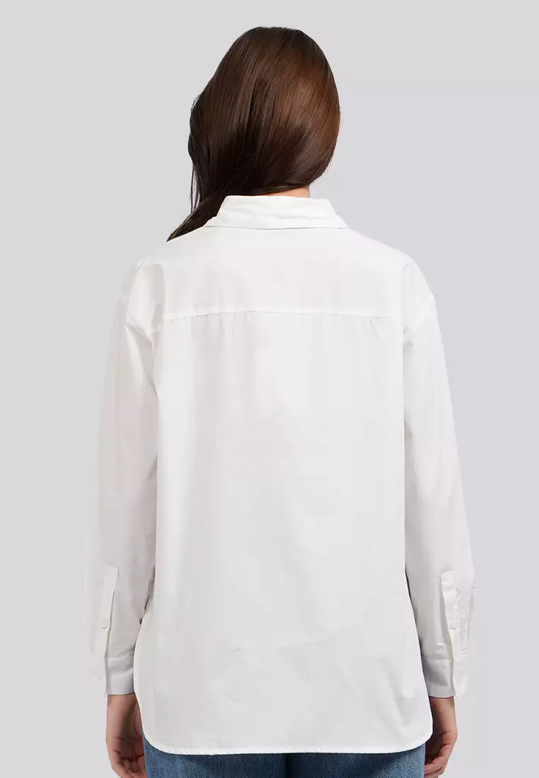Hi-Low Long Sleeve Oversized Shirt