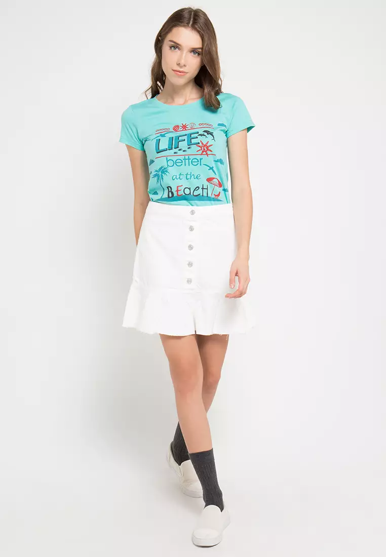 Print Life Is Better short sleeve Tshirt