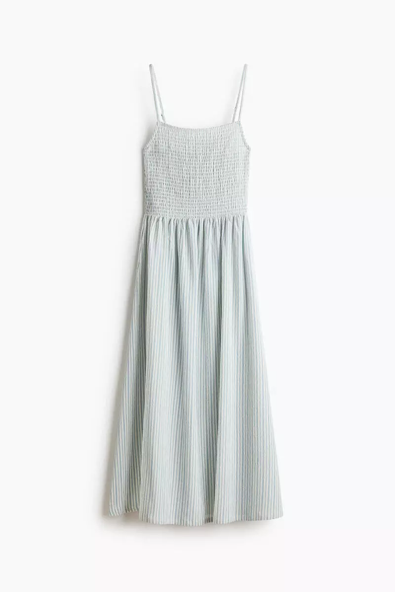 Smocked strappy dress