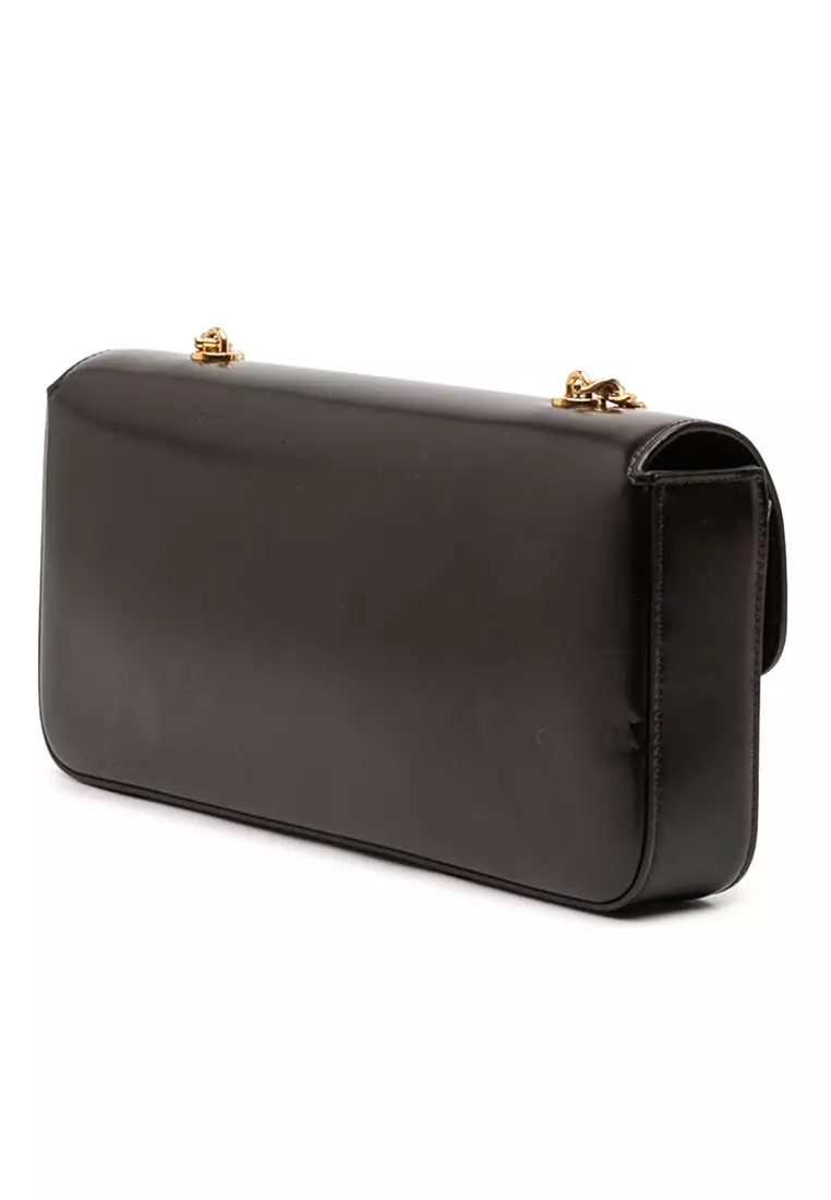 Pre-Loved Celine Shiny Calfskin Triomphe Chain Shoulder Bag