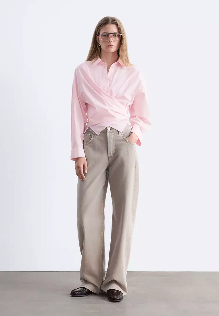 Tie-Waist Cotton Shirt