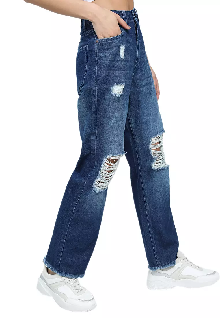 Buy TOKYO TALKIES URBAN Blue Straight Fit Jeans 2025 Online