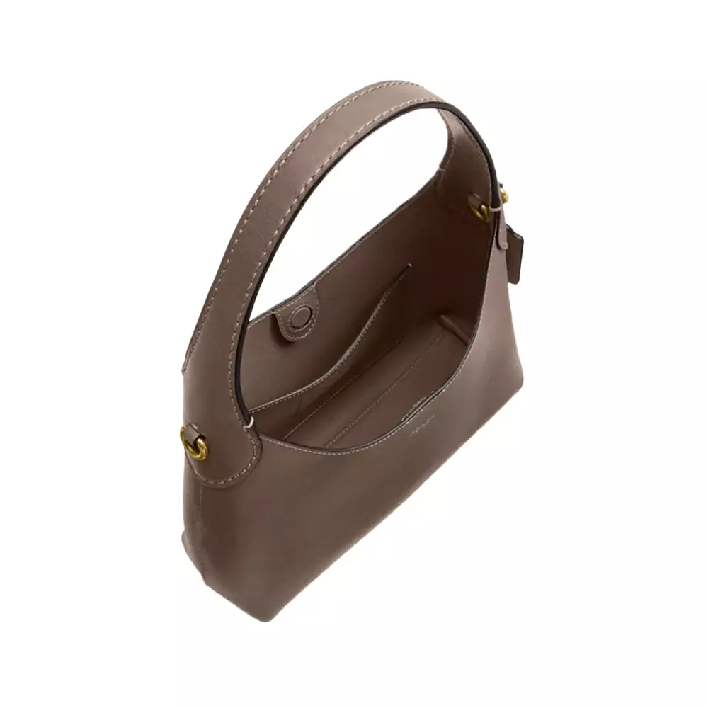 Brooklyn Shoulder Bag 23 Leather Dark Stone