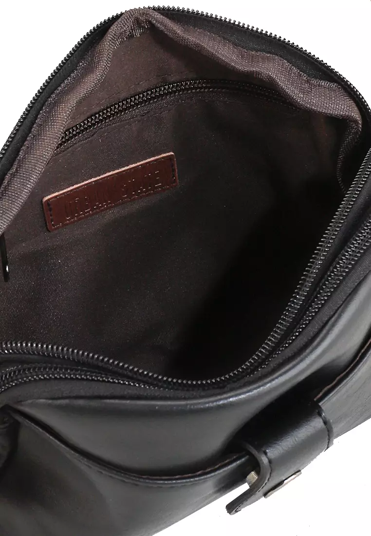 Distressed Leather Legacy Crossbody Pouch Bag