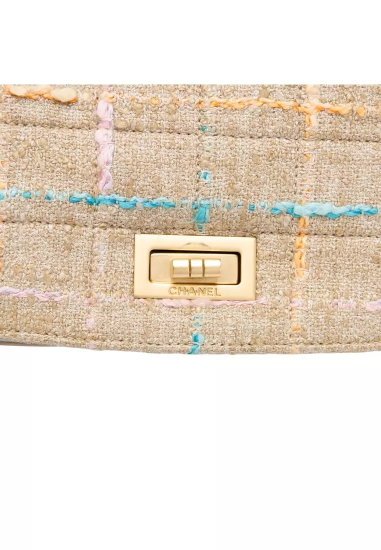 Pre-Loved Chanel Chocolate Bar Tweed Mademoiselle Satchel