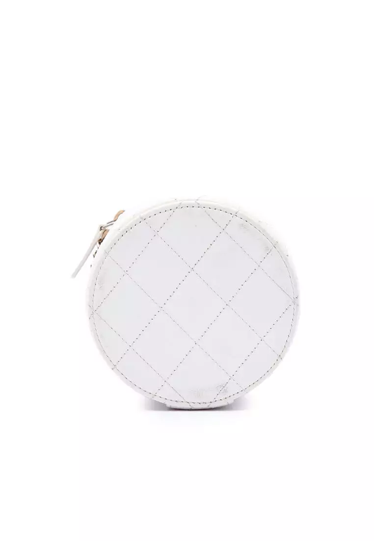 Pre-Loved Chanel Quilted Lambskin Chain And Charm Vanity Case