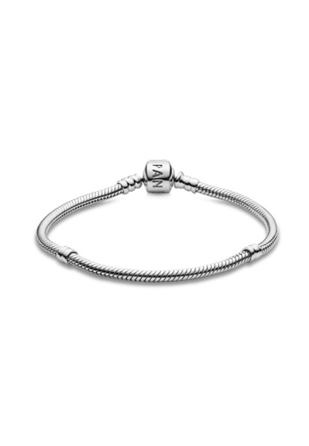 Buy Pandora Pandora Moments Barrel Clasp Snake Chain Bracelet Online Zalora Malaysia