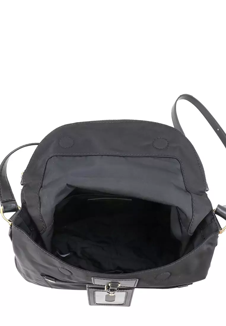 Preppy Nylon Natasha Crossbody Bag in Black M0014625