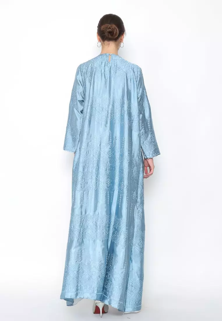 Rinjanie Batik x Senorita - Gamis Serong Bordir - Gamis Modern - Gamis Bordir - Gamis Silk Bordir - GMSR - BR