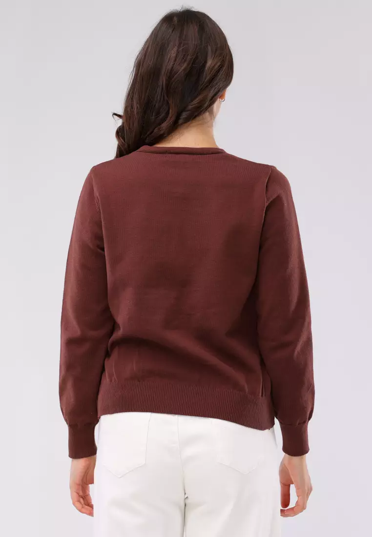 Knitted Plain Long Sleeves Jacket