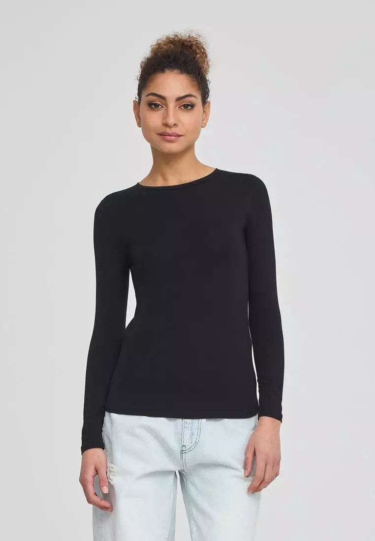 Terranova Crew Neck Long Sleeve T-Shirt For Women