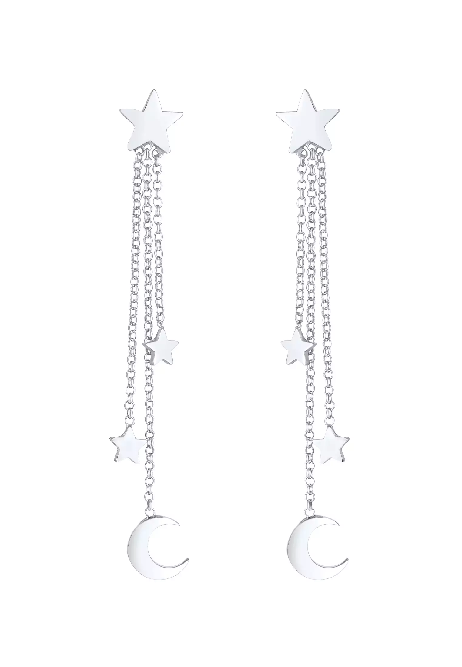 Earrings Dangles Stars Crescent Moon Astro Trend