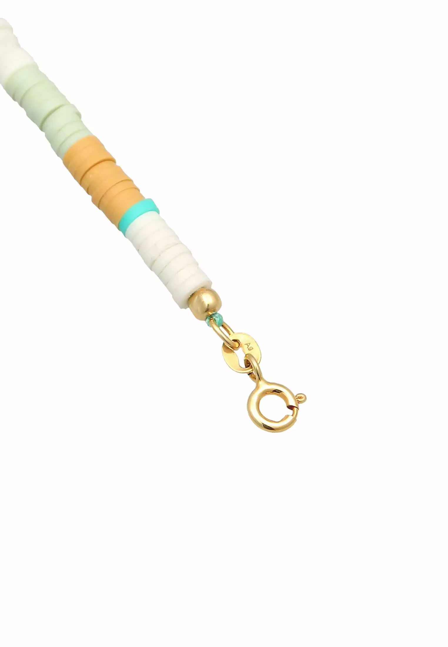 Necklace Surfer Heishi Beads Shell Core Pearls In 925 Sterling Silver