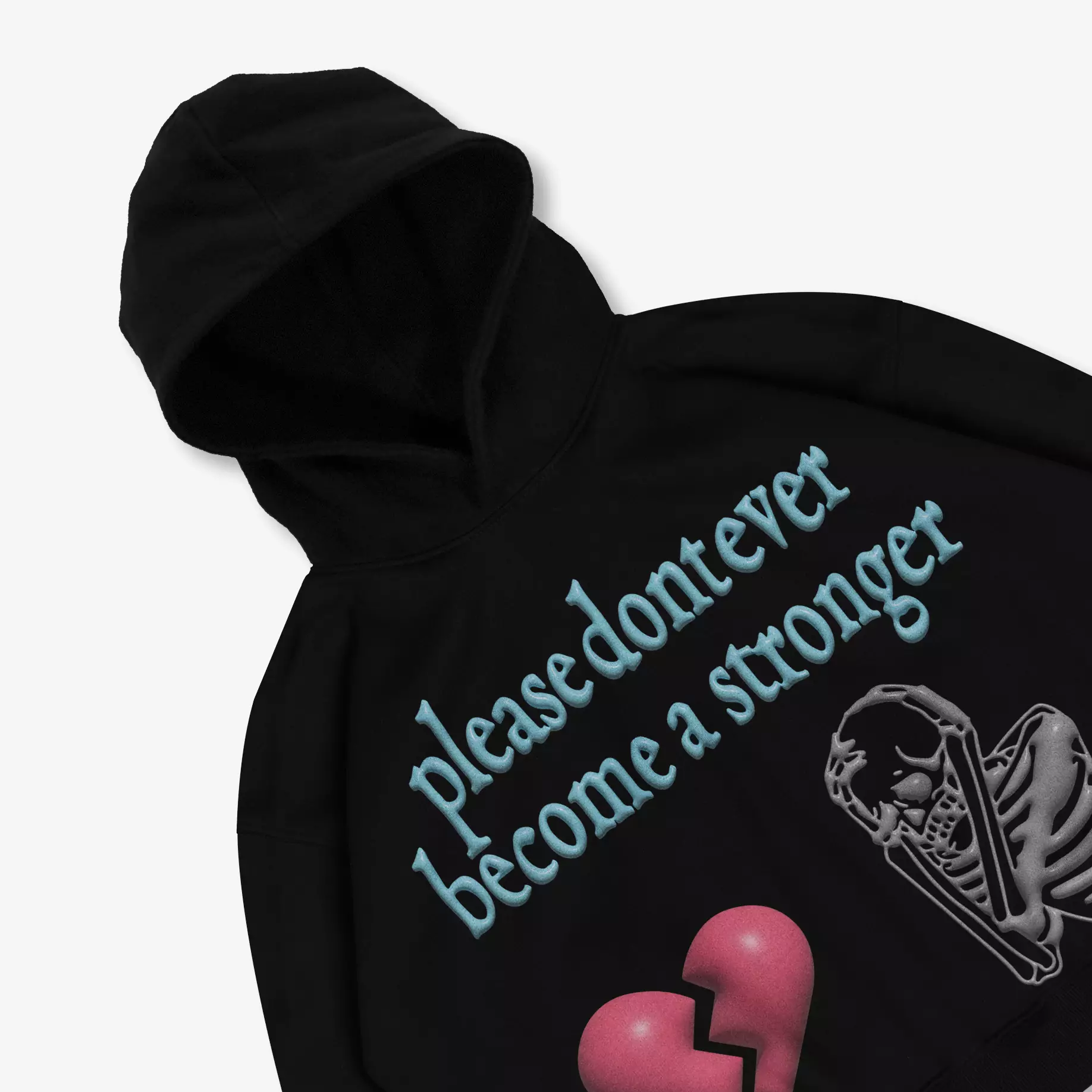 OOTDSUPPLY Hoodie Boxy Fit 375gsm Stronger Black l Hoodie Boxyfit Heavyweight | HDB003