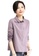A-IN GIRLS purple Simple Solid Color Long Sleeve Blouse 29E51AAFA41DA1GS_1