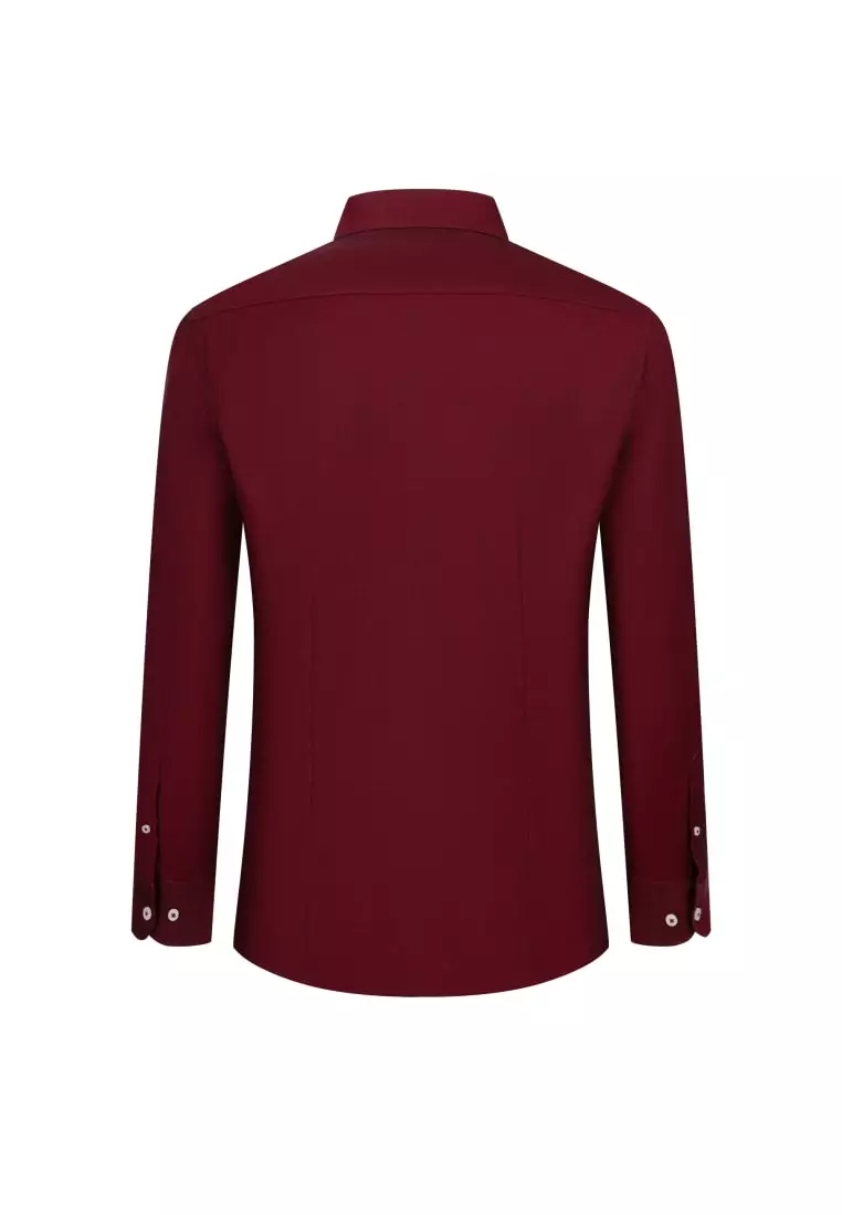 Non-Iron Cotton Stretch Oxford Shirt in Smart Fit Classic Collar