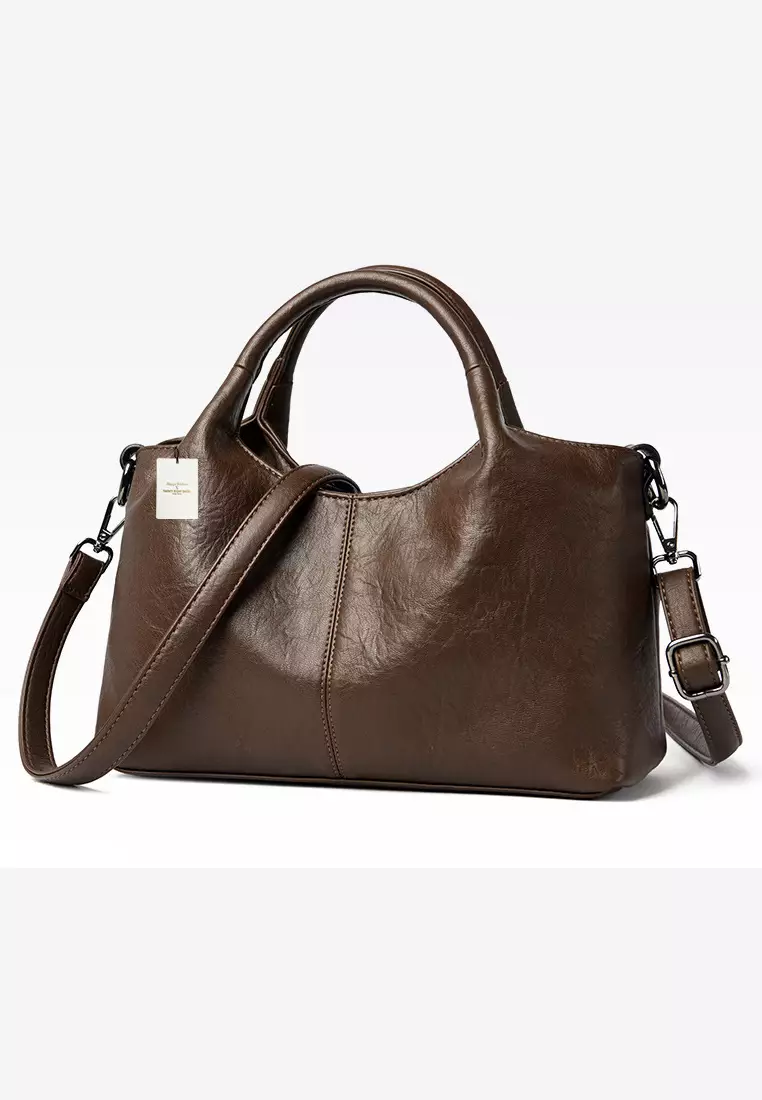 Textured Faux Leather Three Way Handbag JW HD-3918.a