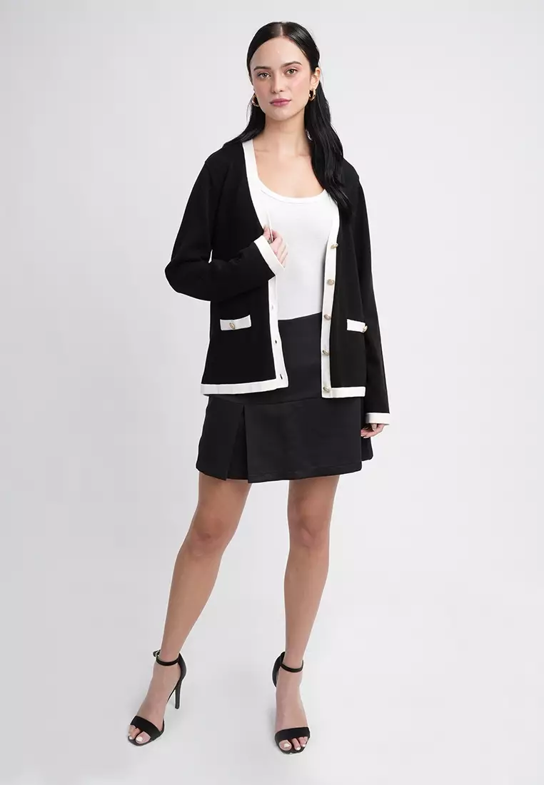 Amelia Signature Button-Up Knit Cardigan