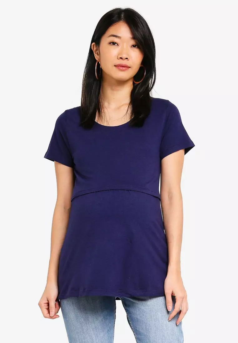 Buy Bove by Spring Maternity Knitted Short Sleeved Aggie Empire Nursing Top  2024 Online