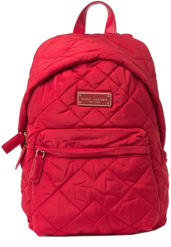 Marc Jacobs red Marc Jacobs Quilted Nylon Backpack Bag in Cherry Red C242BAC02F3595GS_1