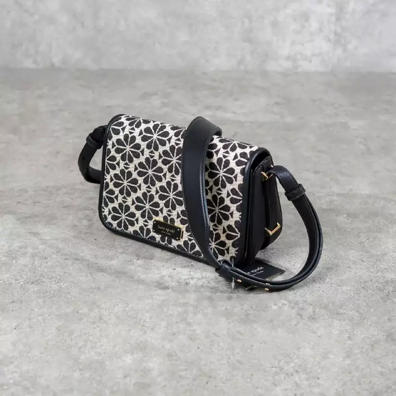 Tas KATE SPADE JACQUARD FLORAL BLACK HOBO BAG CROSS BODY BAG 100% ORIGINAL