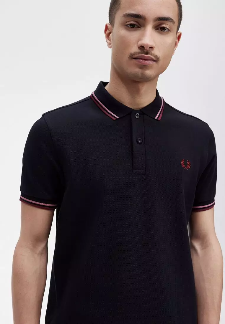 Buy Fred Perry Fred Perry M3600 Twin Tipped Fred Perry Shirt (Navy ...