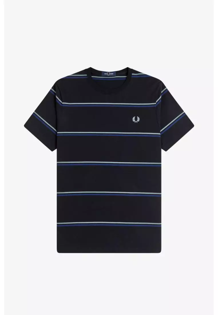 Fred Perry M1734 Fine Stripe T-Shirt (Black)