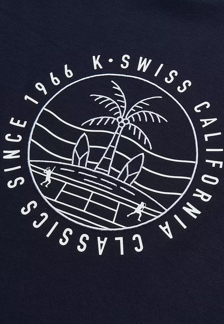 WOMEN'S K-SWISS CALIFORNIA LOGO LOOSE FIT COTTON T-SHIRT