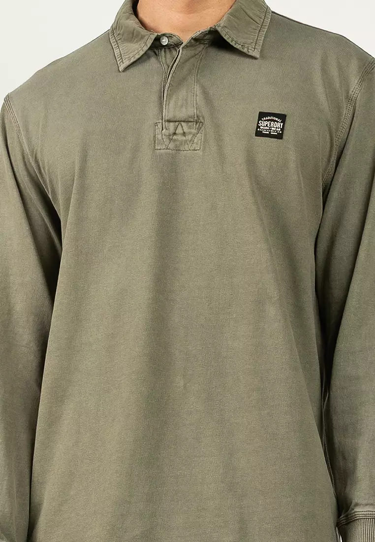Contrast Stitch Long Sleeve Rugby Shirt