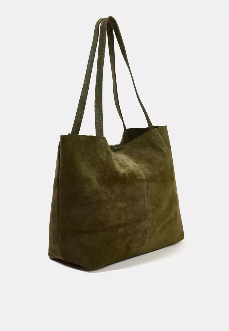 Suede Maxi Tote Bag