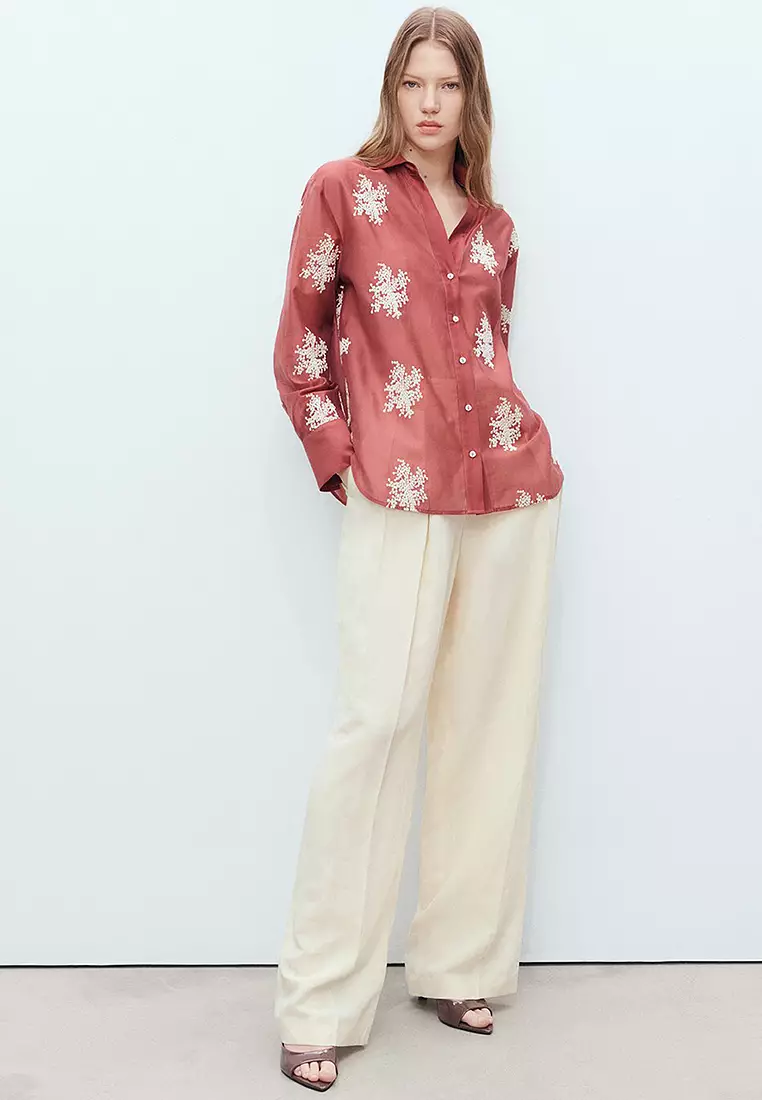 Embroidered Semi-Transparent Shirt