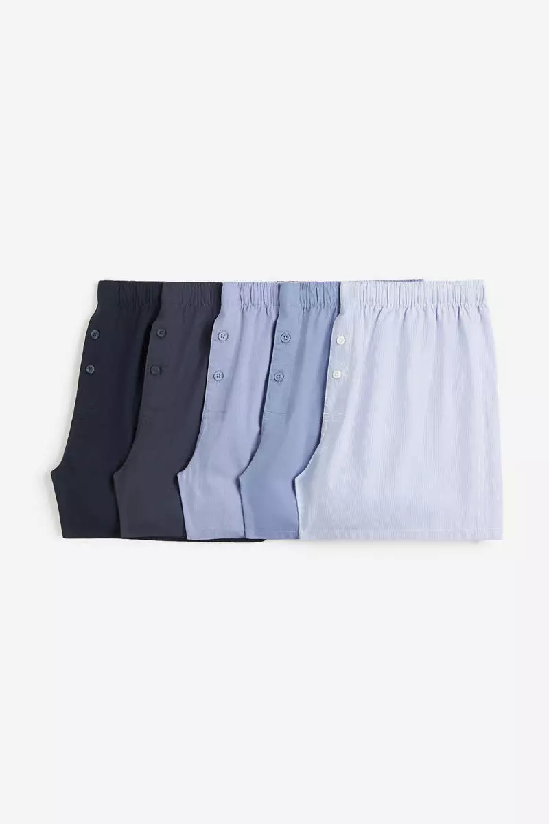 Men's 5-Pack Woven Logo Boxers, Men's Underwear
