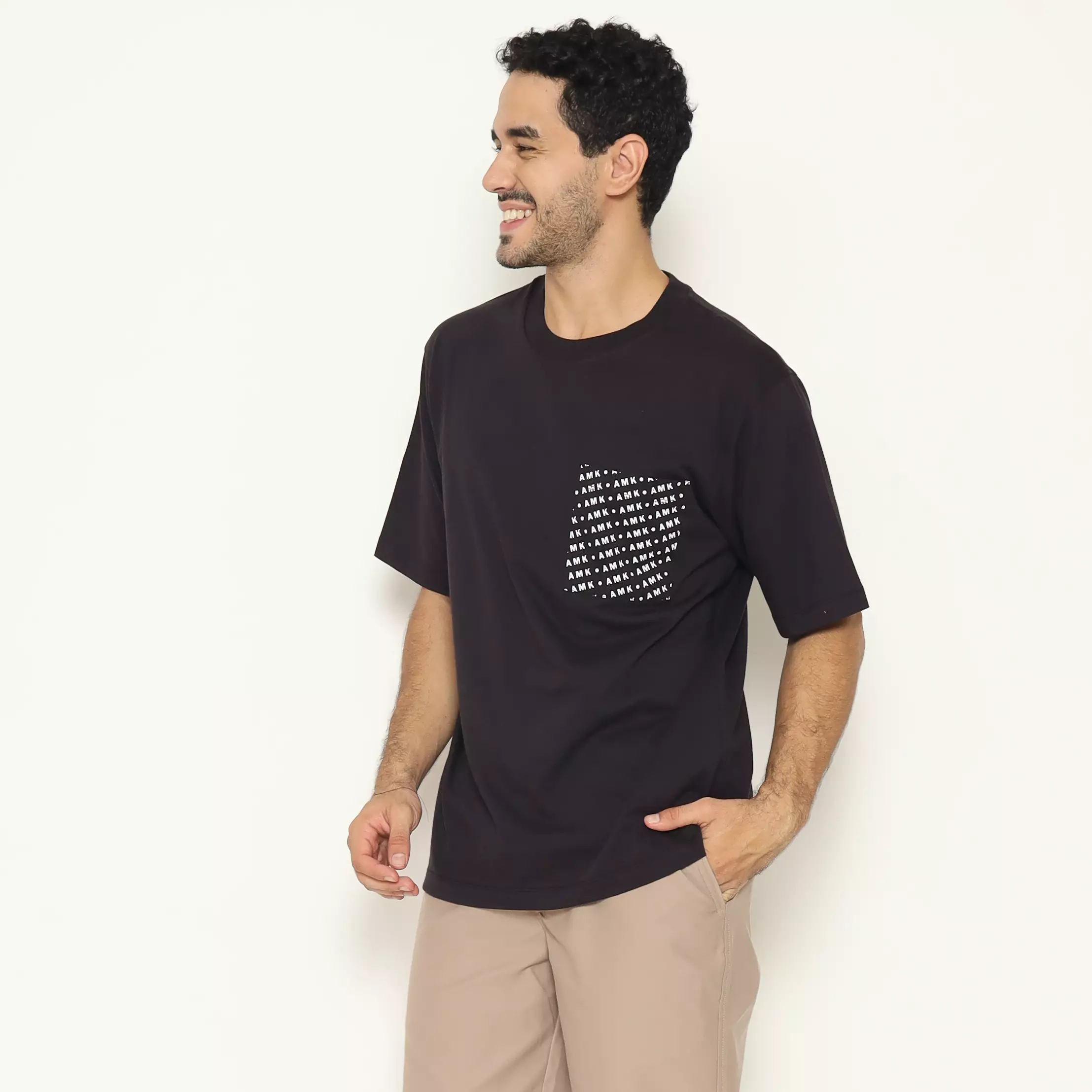 AMK Tshirt Polos Oversized  Pendek TS Sergei S/S Black