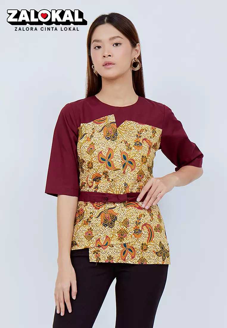 Jual Jayashree Batik Leena Blouse Wanita Original 2023 | ZALORA Indonesia