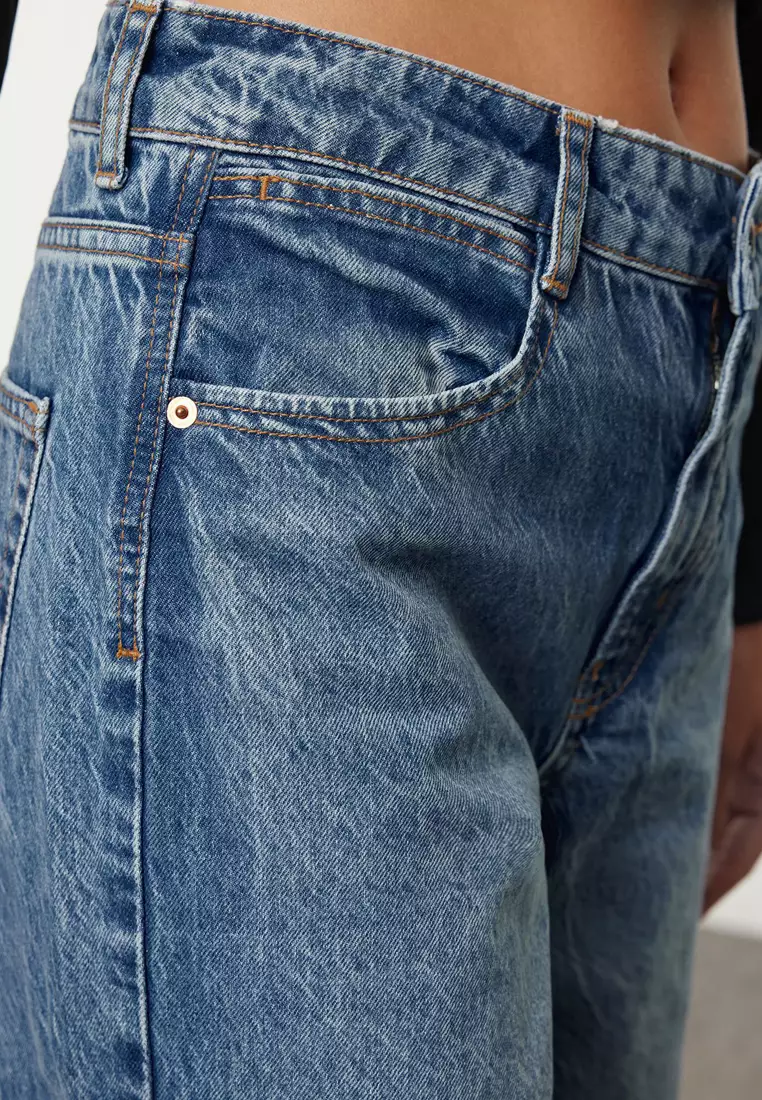 Cotton Wide Leg Jeans