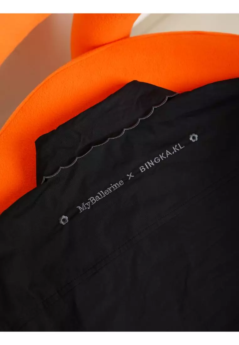 I Feel Love Collar Shirt Top In Black