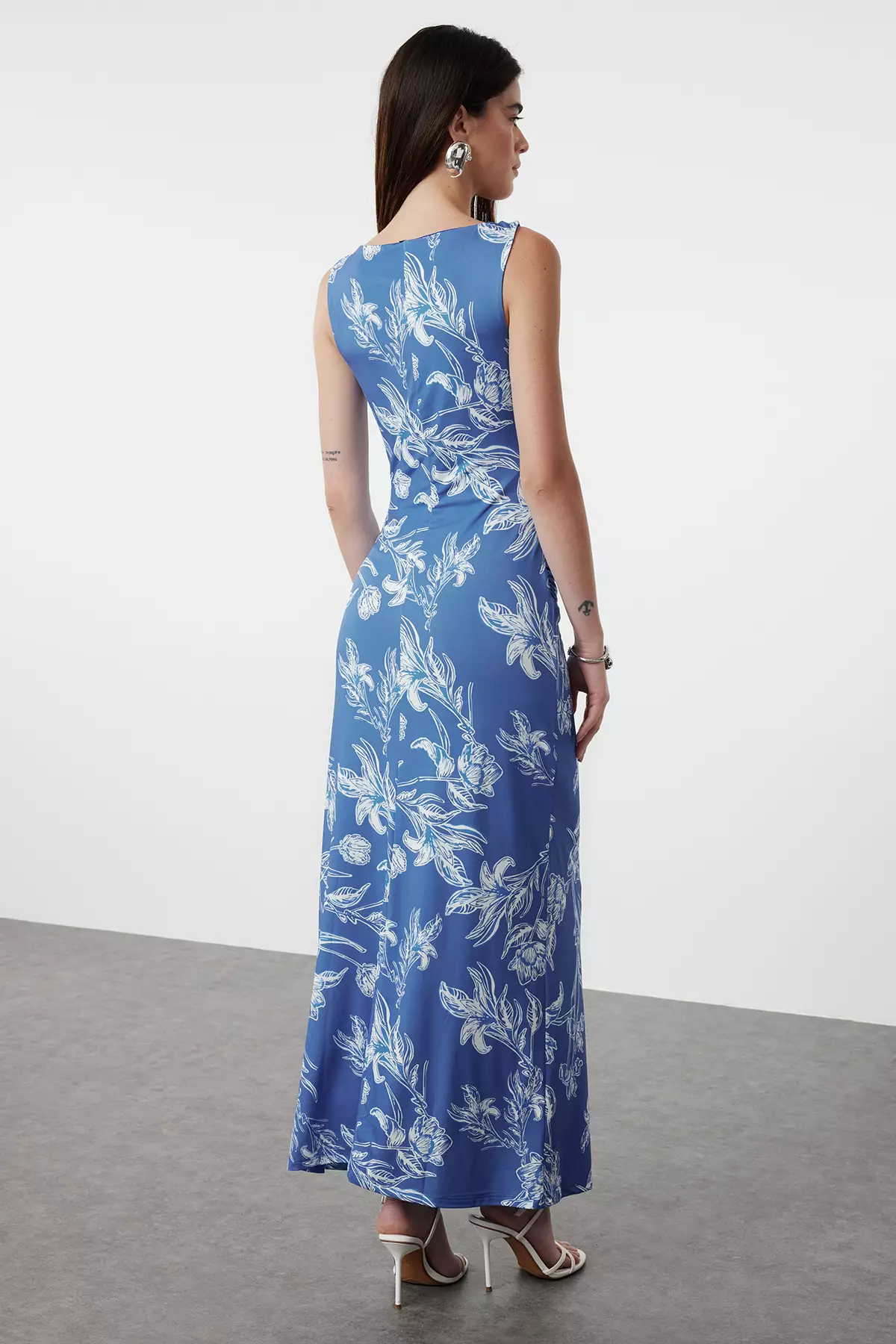 Floral Pattern Maxi Dress