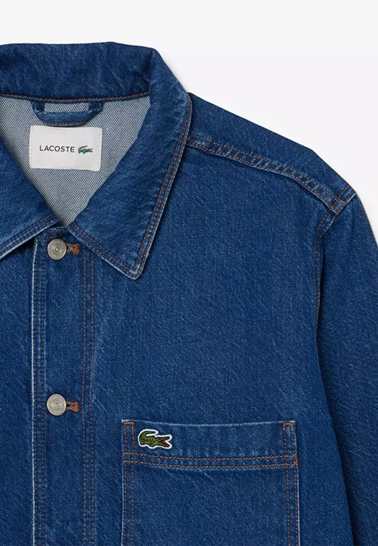 Oversized Cotton Denim Overshirt Jacket