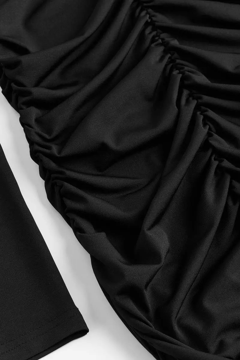 Gathered jersey dress